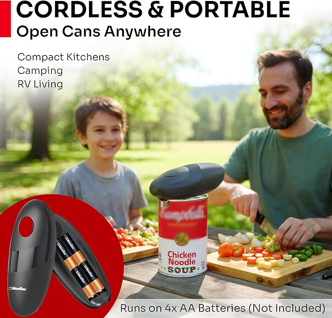 MUELLER HOME SmoothEdge Auto Electric Can Opener – Battery‑Operated One‑Touch w - Image 6