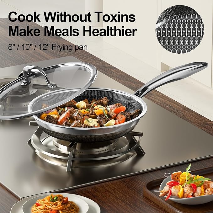 FogDream 10" 11" Stainless Steel Frying Pan - Image 3
