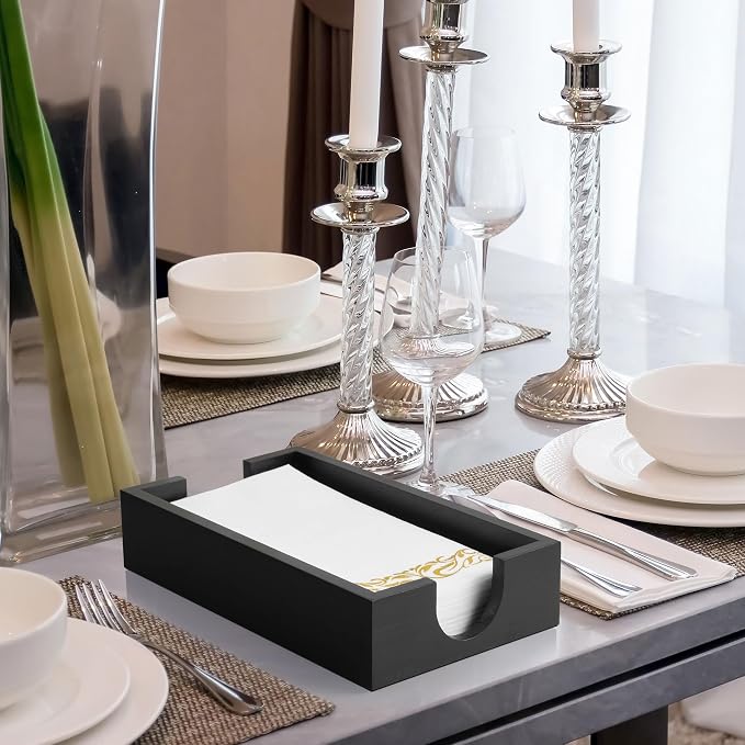 Napkin Holder for Bathroom, Wooden Guest Towel Holder Tray for Bathroom - Image 5