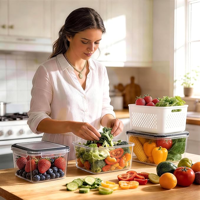 HOMETALL 6 PCS Fruit Storage Containers - Image 8