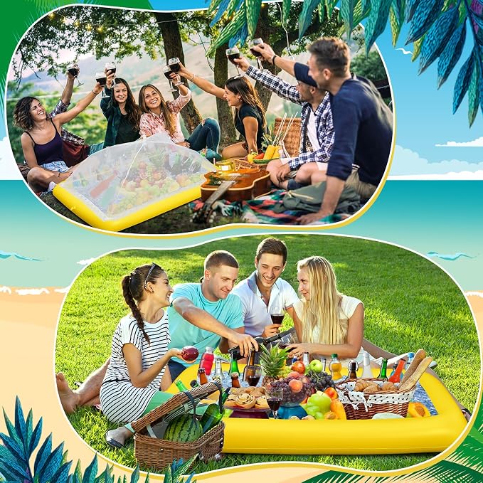 Leitee 3 Pcs Inflatable Serving Bar Kit Includes Salad Buffet Tray - Image 4