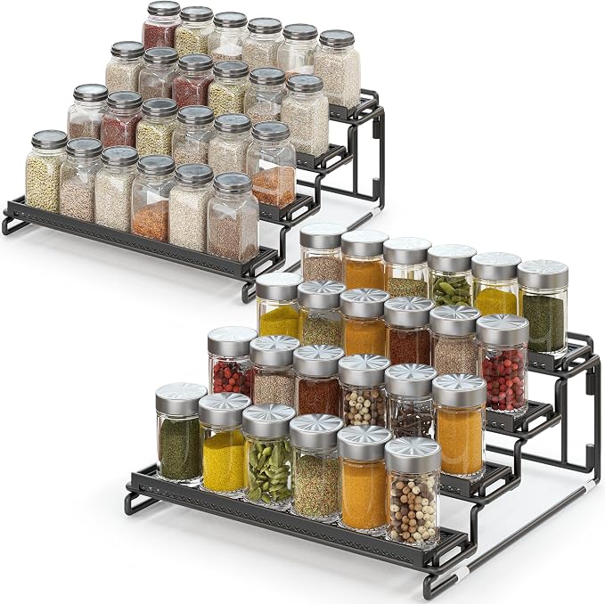 4 Tier Spice Rack Organizer for Cabinet by GREATLUHENGPING