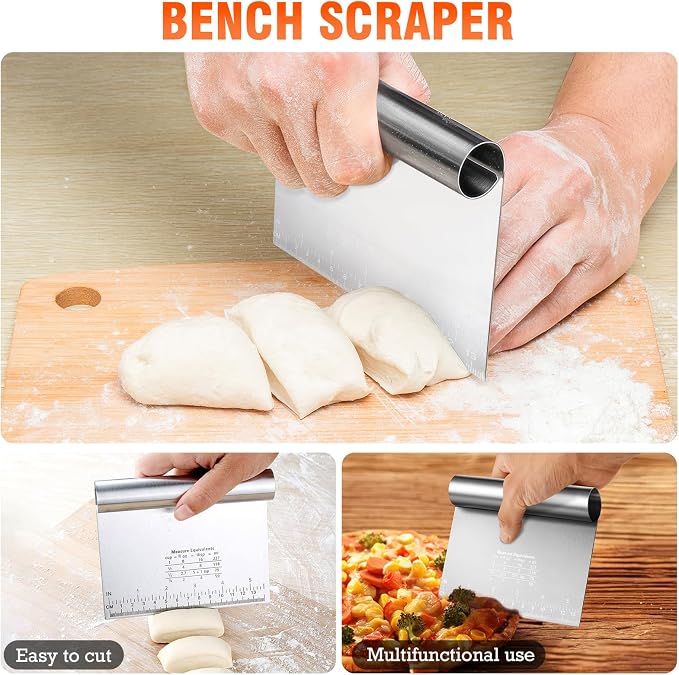 9PCS Stainless Steel Pastry Blender Set, 3 Cup Flour Sifter, Biscuit Cutter - Image 6