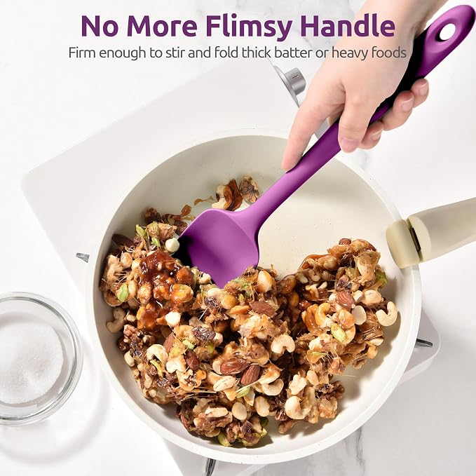U-Taste Extra-Long 600ºF Heat Resistant Spatula Spoon: 14" Silicone Spoonula - Image 9