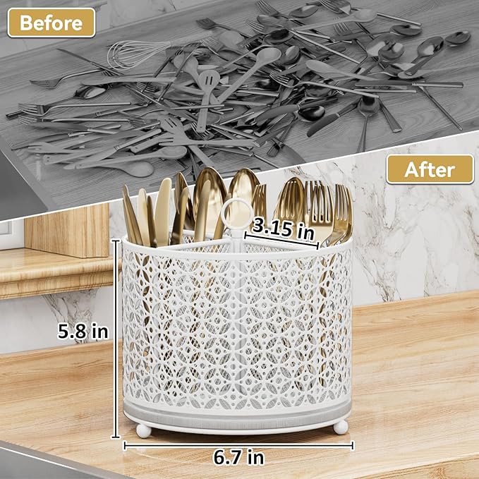 360° Rotating Kitchen Utensil Holder - Image 5