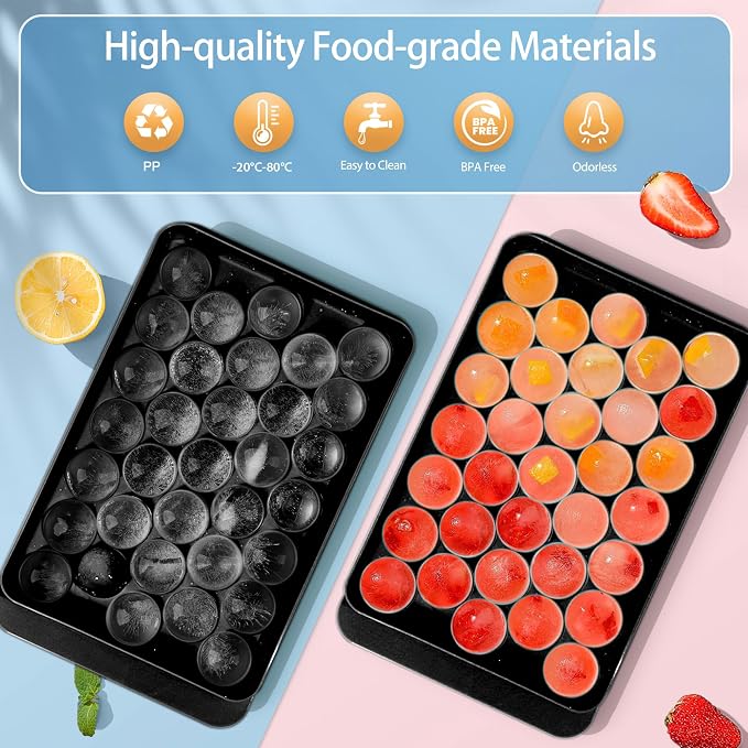 WIBIMEN Ice Cube Tray with Lid and Bin - Image 3