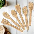 CUTHOLLOW 6PCS Succulents Potted Wooden Kitchen Cooking Utensil Set, 11.9in Non by CUTHOLLOW