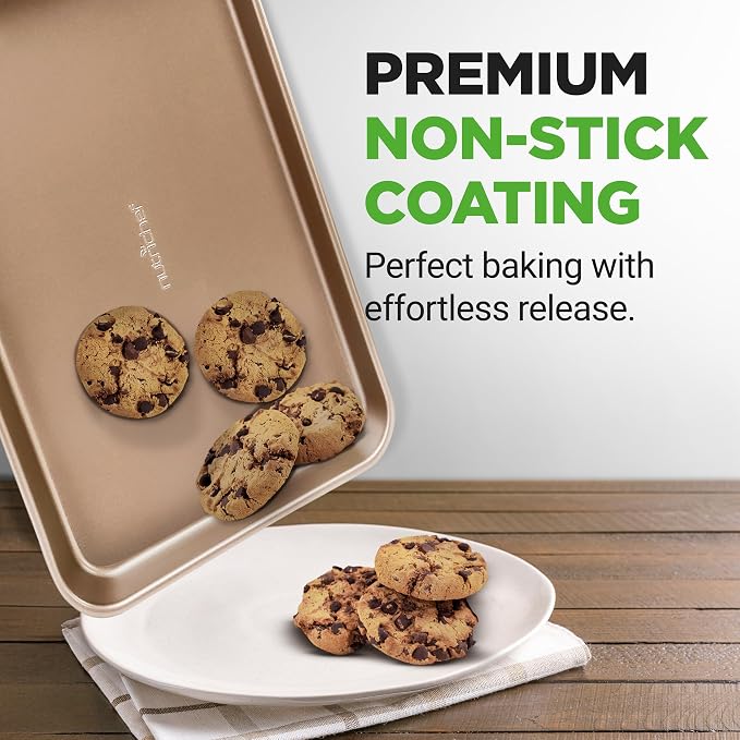 NutriChef 2 Piece Cookie Sheets - Image 6