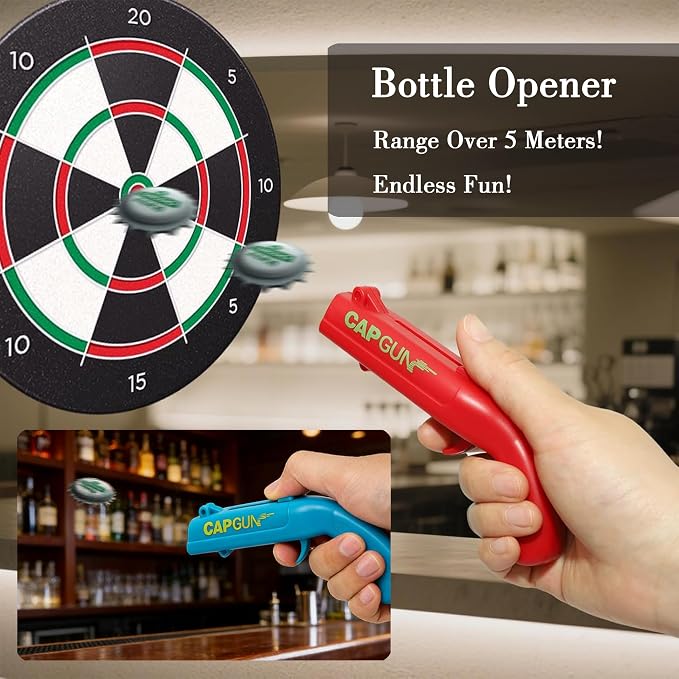 Bottle Opener with Cap Launcher – Funny Shooting Gun - Image 5