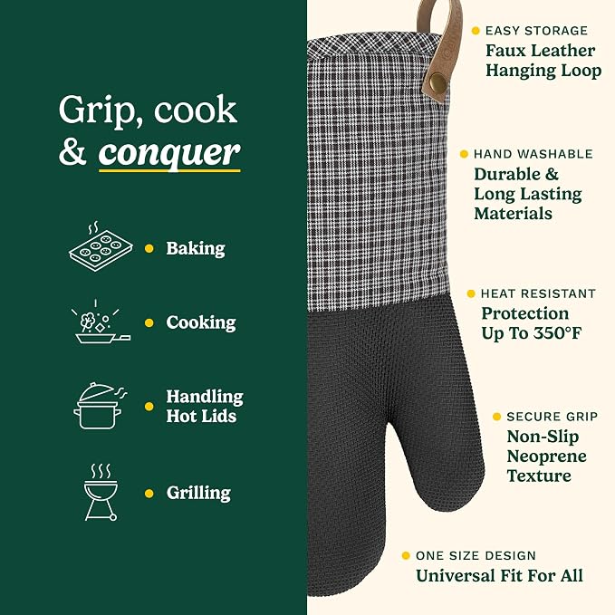 Cuisinart Heritage Kitchen Oven Mitts – Heat-Resistant Kitchen Mitts - Image 5