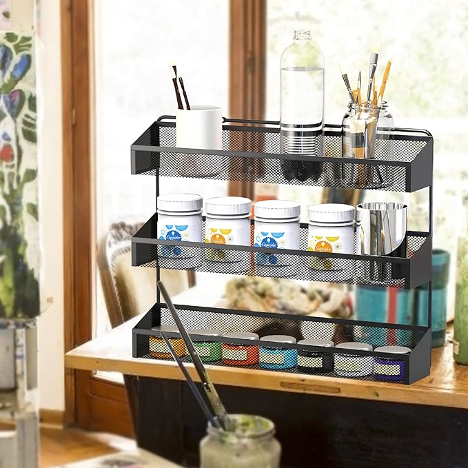 AULEDIO 2 Pack Spice Rack Organizer, 3 Tier Counter-top Stand or Wall Mounted - Image 6