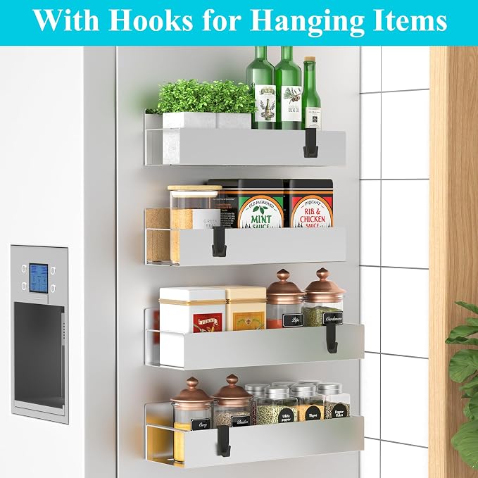 HuggieGems 4 Pack Magnetic Spice Storage Rack Organizer - Image 2