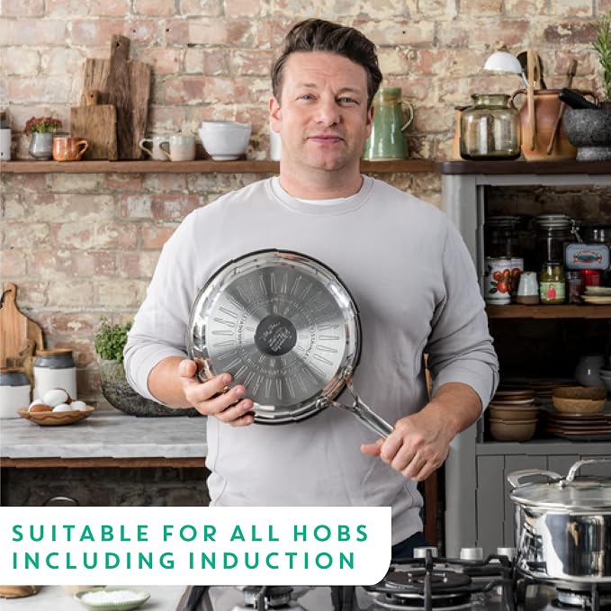 T-Fal x Jamie Oliver Nonstick Coated Stainless Steel Pan 11-Inch, Induction - Image 5