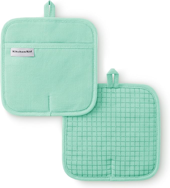 KITCHENAID Gourmet Series Gridlines Pot Holders 2-Pack Set, Heat Resistant up by KitchenAid