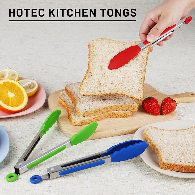 Hotec Mini Silicone Kitchen Tongs - Image 5