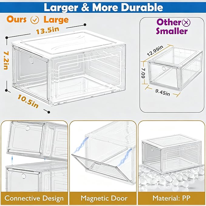 Thickened Clear Shoe Storage Organizer - Image 3