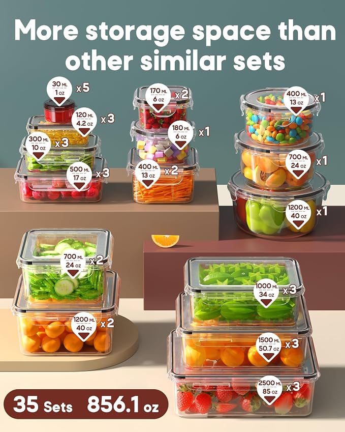 70 PCS Food Storage Containers - Image 2