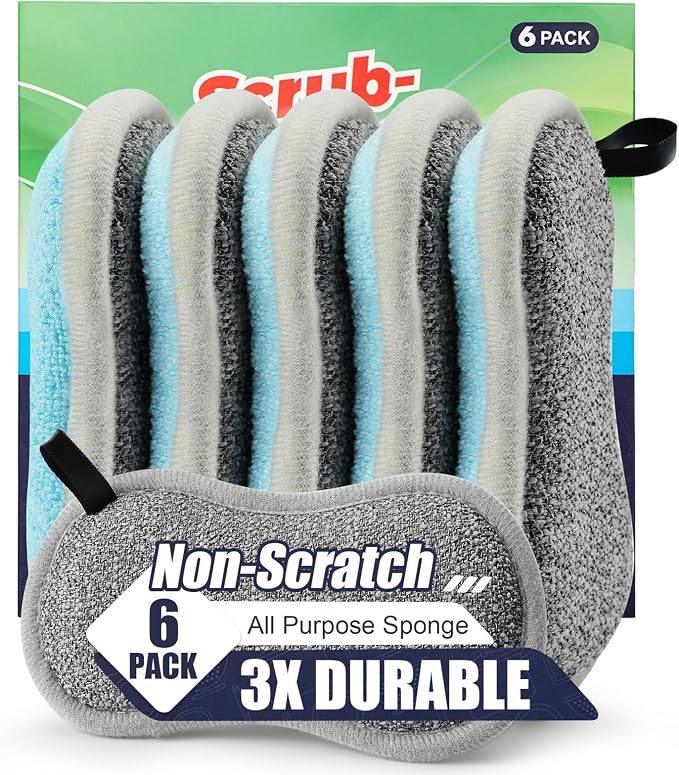 Dual Sided All-Purpose Sponges Kitchen, Dish Sponge by PANYEE