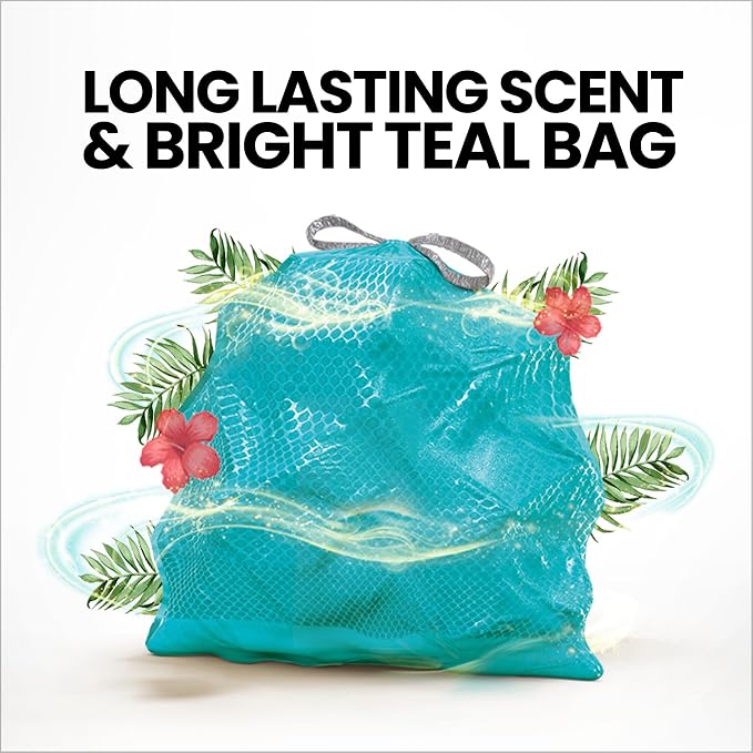 Glad Small Trash Bags 4 Gallon, Febreze Bahama Bliss Garbage Bags, Odor - Image 2