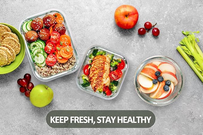 M MCIRCO 24-Piece Glass Food Storage Containers - Image 6
