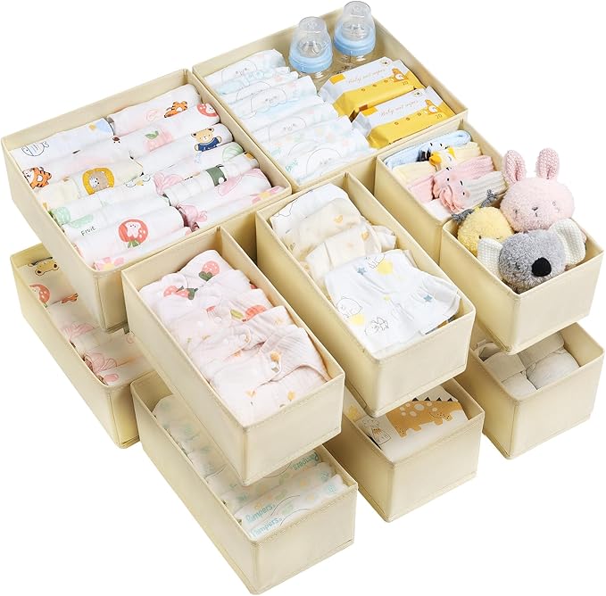Vtopmart 12 Pack Baby Clothes Organizer, Dresser Drawer Organizer by Vtopmart