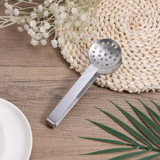 Tea Bag Squeezer Tongs, Stainless Steel Teabag Strainer Dispenser Gripper - Image 4