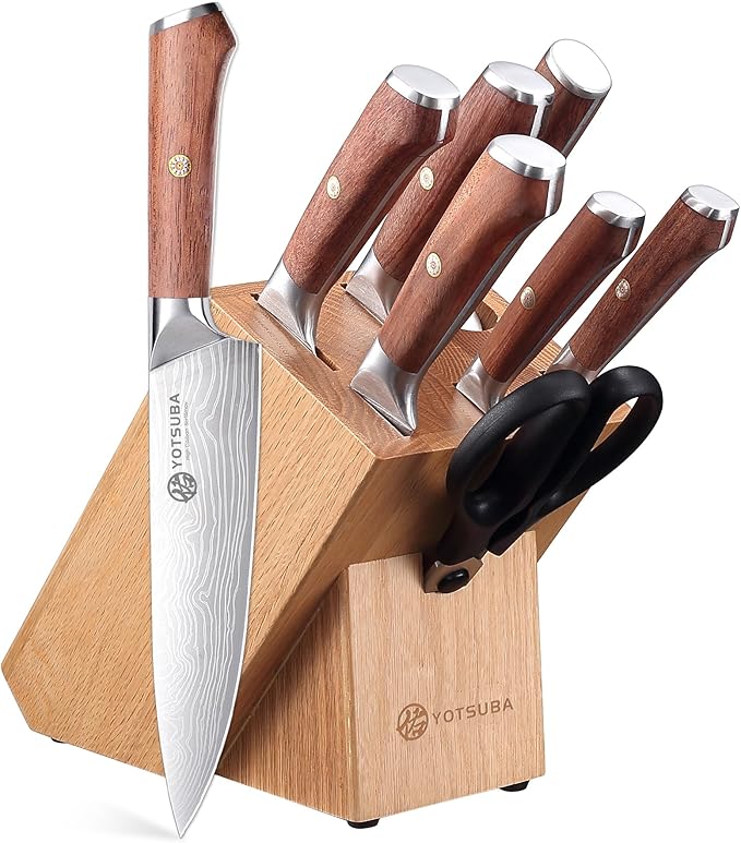 YOTSUBA 8 PCS Japanese Kitchen Knife Set by ExperiencethetrueessenceofJapanesecraftsmanshipandprecisionwiththeYotsubaKnife-embodyingthespiritofJapanineveryslice