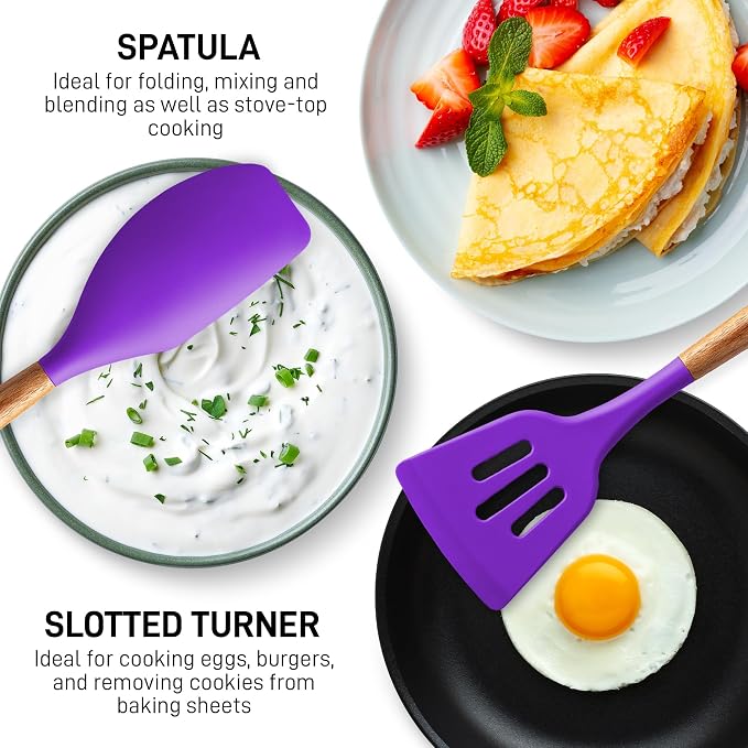 Zulay Kitchen Non-Stick Cooking Utensils Set - Image 5