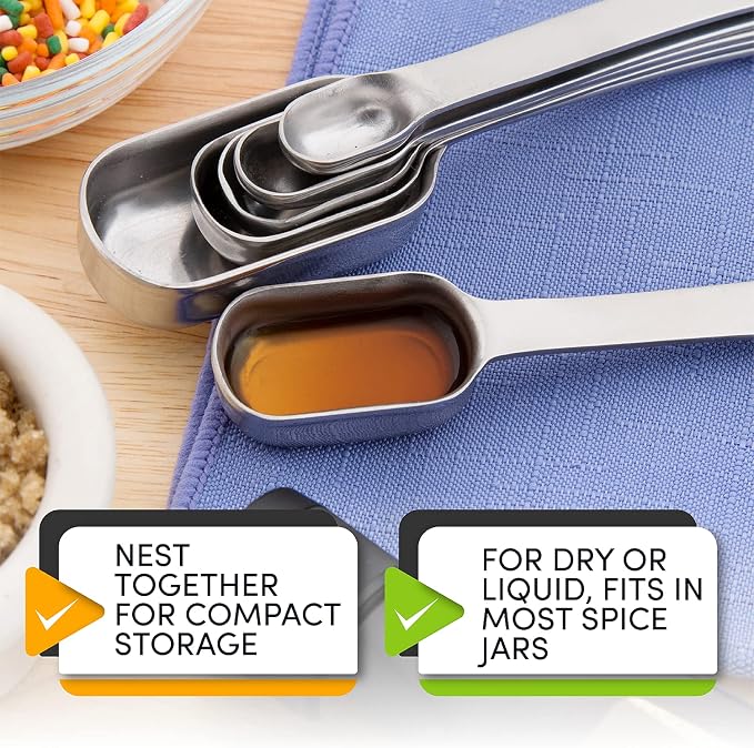 Spring Chef Stainless Steel Measuring Spoons Set of 7 - Image 5