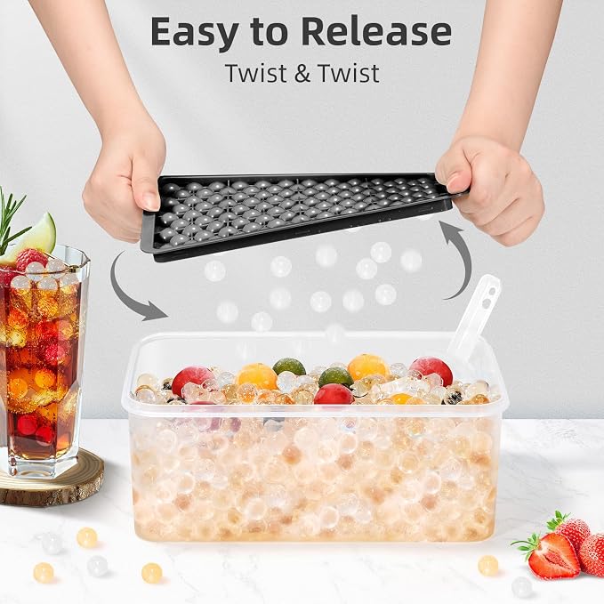 WIBIMEN Mini Ice Cube Trays, 0.55” Tiny Pebble Ice - Image 2