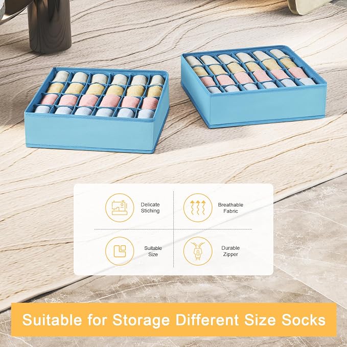 Joyoldelf Sock Organizer Drawer Organizer - Image 3