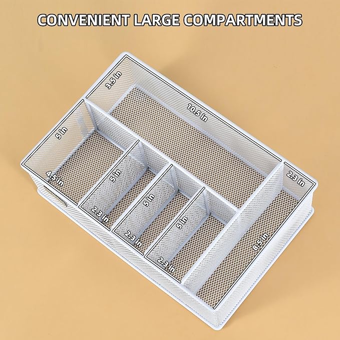 VIKEYHOME Paper Plate Organizer, Metal Silverware Caddy - Image 5