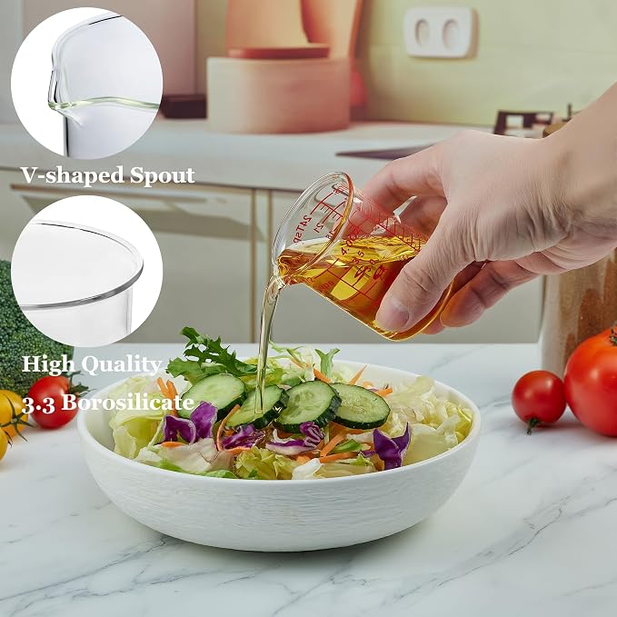 120 ML/4OZ High Borosilicate Glass Measuring Cup-V-Shaped Spout, Glass - Image 2
