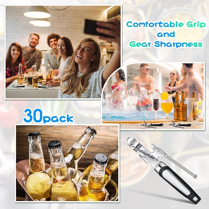 Gisafai 30 Pcs Can Opener Manual Bulk Smooth Edge - Image 3
