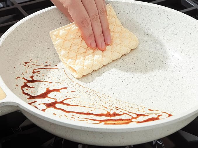 SENSARTE Nonstick Ceramic Frying Pan Skillet, 9.5 Inch Omelet Pan, Healthy Non - Image 5