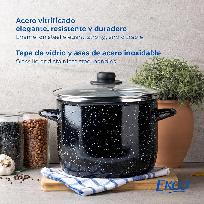 EKCO EOS 8-Quart Speckled Stockpot - Image 7