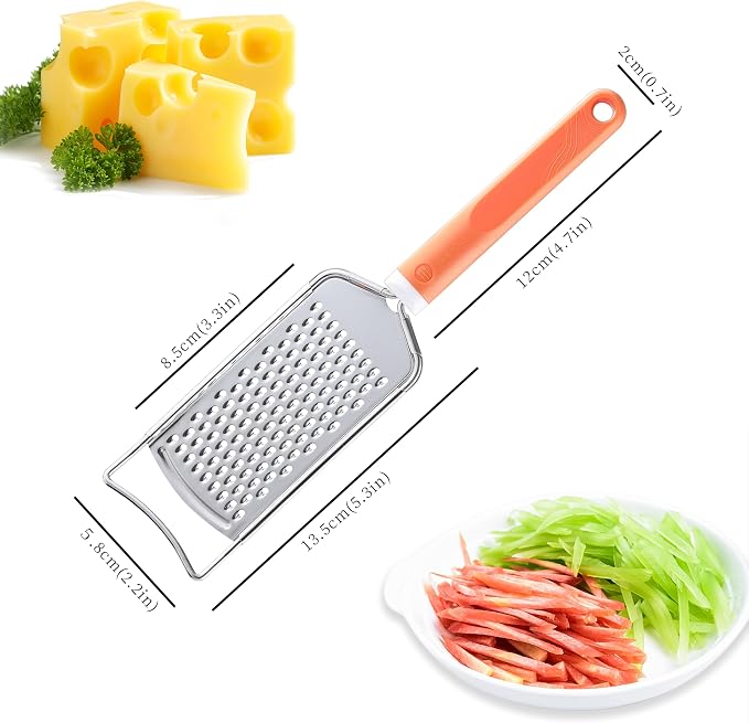 Cheese Grater with Handle, Vituer Stainless Steel Graters - Image 2