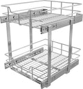 2 Tier Pull Out Cabinet Organizer 15" W X 17" D, Slide Out Drawers by STORKING