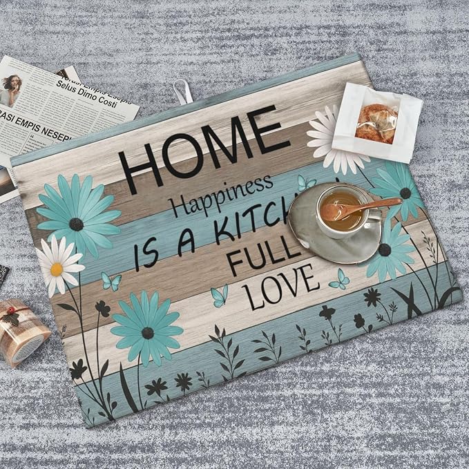 Rustic Wood Dish Drying Mats for Kitchen Counter, Large 18"x24" Dish Mats for - Image 8