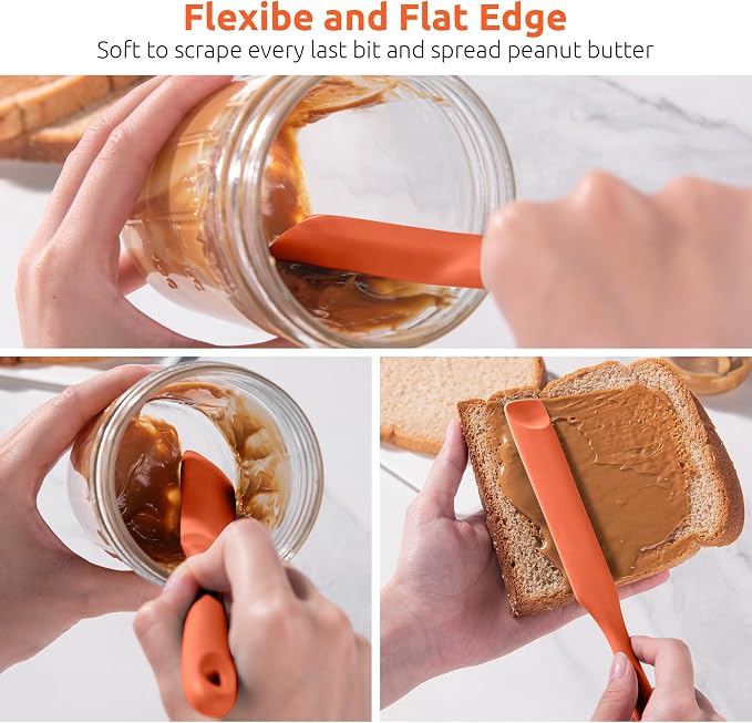 U-Taste Silicone Jar Spatula for Sourdough Starter: Long Skinny Food-Grade Jam - Image 7