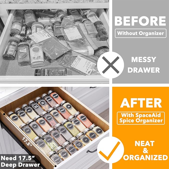SpaceAid Spice Drawer Organizer - Image 2