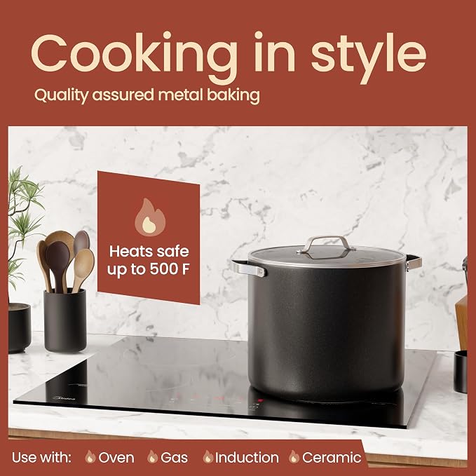 Bakken 12.5 Quart Ceramic Coated Stock Pot - Image 3