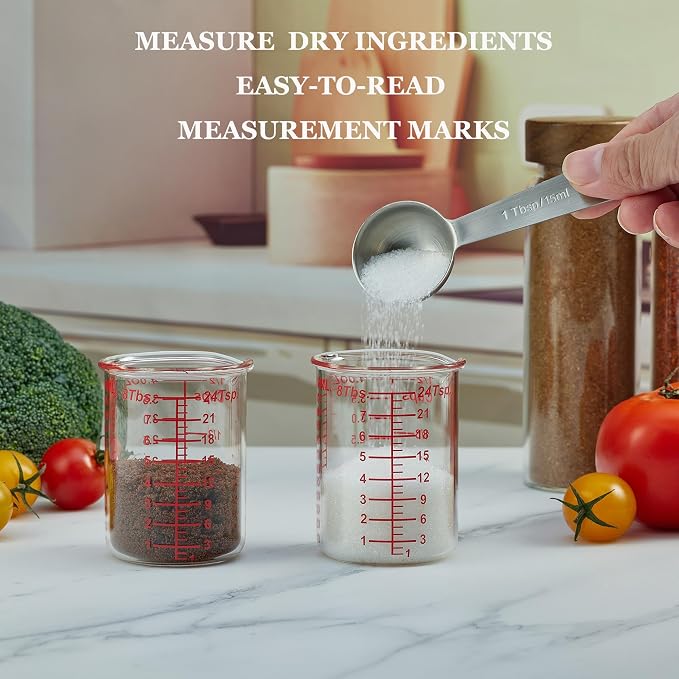 120 ML/4OZ High Borosilicate Glass Measuring Cup-V-Shaped Spout, Glass - Image 5