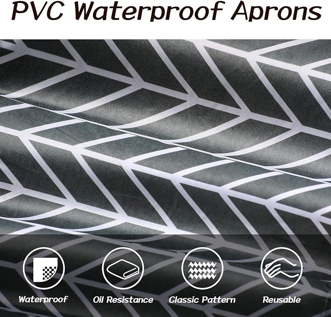 SATINIOR 3 Pieces Waterproof Bib Apron - Image 4