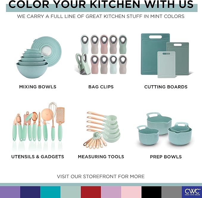 COOK WITH COLOR Prep Bowls with Lids- Wide and Deep Nesting Plastic Small - Image 6
