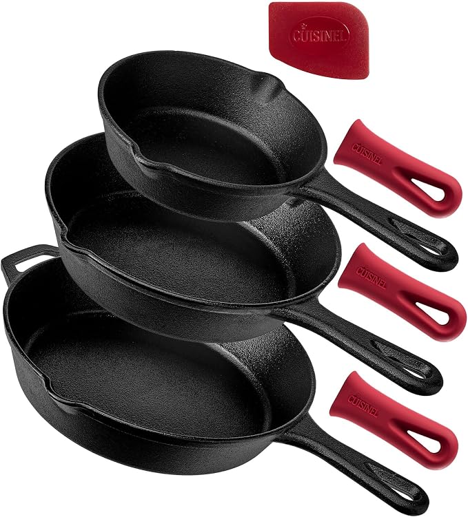 Cuisinel Cast Iron Skillets Set by Cuisinel