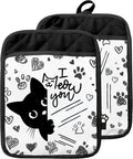 Funny Black Cat Pot Holders by Unknown