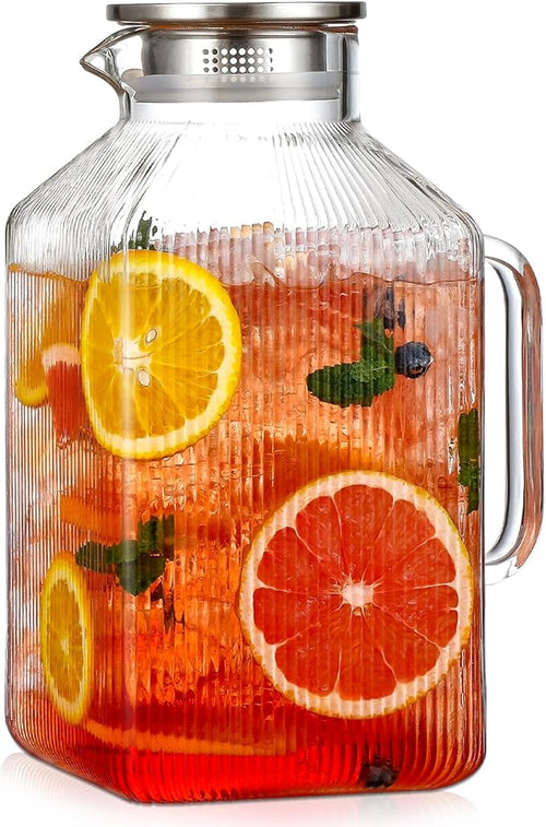 1 Gallon thickened Square Glass Pitcher by Unknown