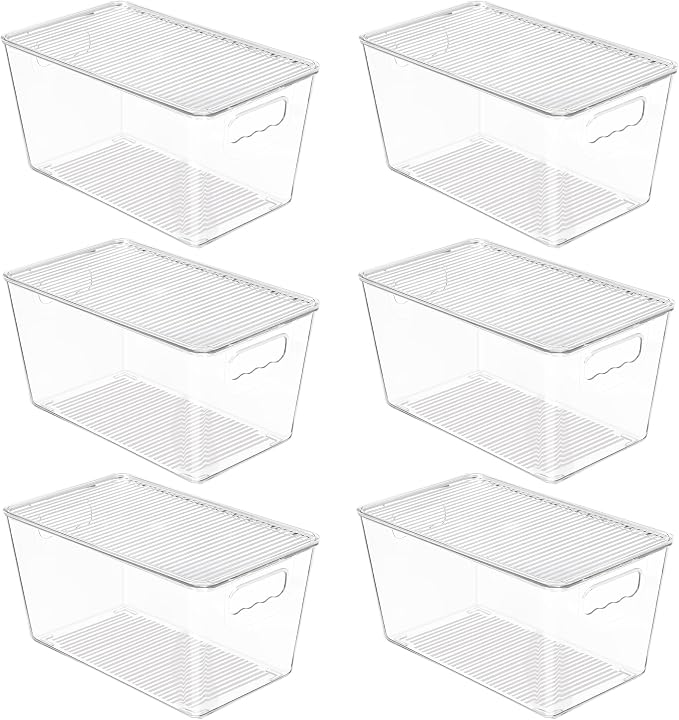Vtopmart 6 Pack Clear Stackable Storage Bins by Vtopmart