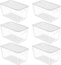 Vtopmart 6 Pack Clear Stackable Storage Bins by Vtopmart